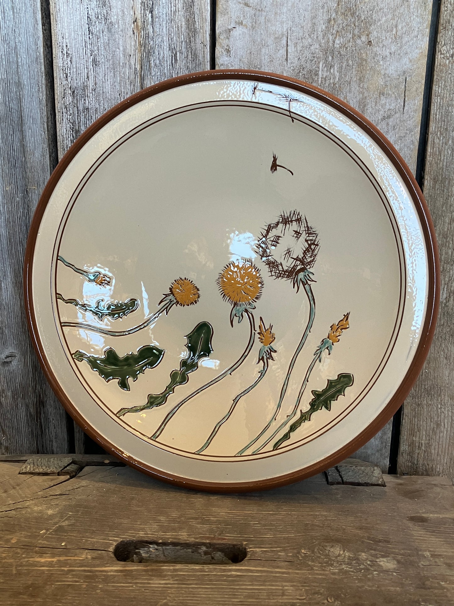 Serveringsfat, stort Løvetann